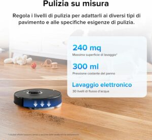 Robot aspirapolvere Roborock Q7 Max+, immagine in evidenza con stazione di svuotamento automatico  