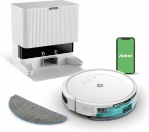 iRobot Roomba Combo 2 Essential con stazione di svuotamento automatico per una pulizia completa della casa.