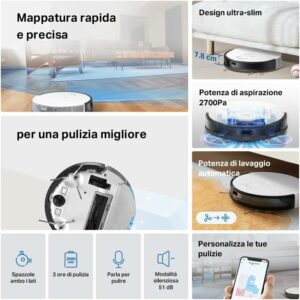 Tapo RV20 Mop Robot Aspirapolvere in azione