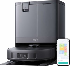 eufy X10 Pro Omni Robot Aspirapolvere Lavapavimenti in azione nella casa moderna