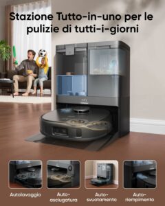 eufy X10 Pro Omni Robot Aspirapolvere Lavapavimenti in azione nella casa moderna