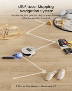 Robot lavapavimenti LEFANT T1 con stazione automatica per lavaggio e asciugatura, navigazione LiDAR e compatibilità smart.