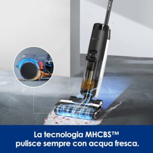 Tineco FLOOR ONE S7 Aspirapolvere Cordless in azione sui pavimenti duri.