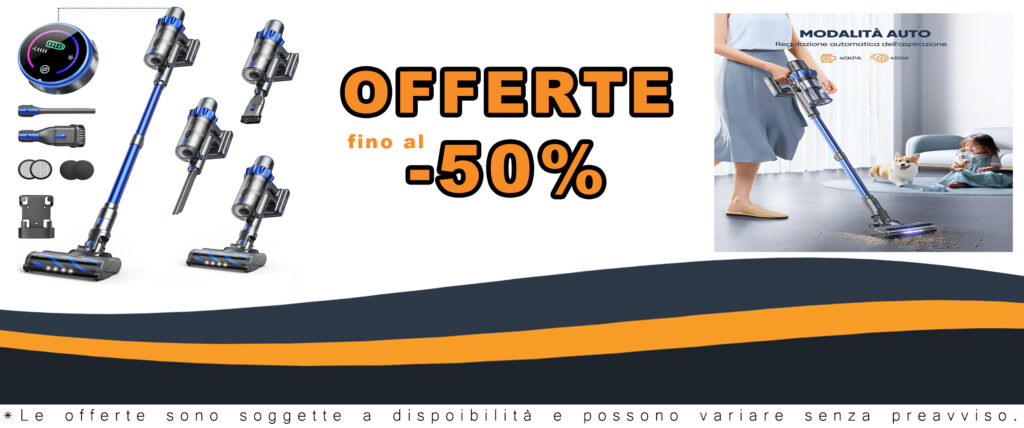 Aspirapolvere senza fili potente INTETURE con sconto