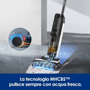 Tineco FLOOR ONE S7 Pro Aspirapolvere Cordless in azione su pavimenti duri  