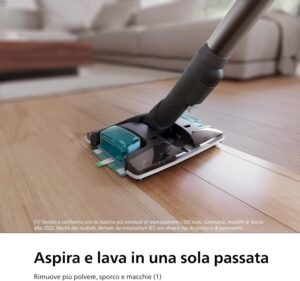 Aspirapolvere Philips Serie 8000 Pet con spazzola LED, filtro anallergico e autonomia fino a 80 minuti.