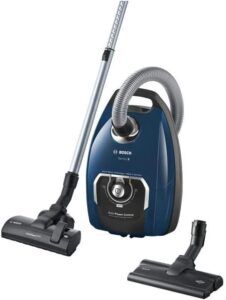 Bosch Série 8 BGL8X230, aspirapolvere con borsa blu e trasparente, potente ed efficiente per pulire ogni angolo della casa.