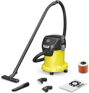 Kärcher 16284430 Vacuum Cleaner Giallo, un aspirapolvere potente e compatto, ideale per la pulizia quotidiana.