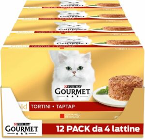 Purina Gourmet Gold Tortini Cibo Umido per Gatti con Manzo e Pollo