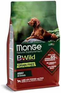 Crocchette Monge Bwild Adult, agnello, senza cereali, 12kg  