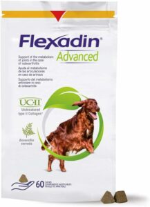 Mangime complementare Vetoquinol Flexadin Advanced per cani, 60 tavolette, supporto articolare.  