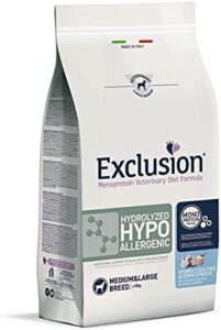 Exclusion Hydrolyzed, alimento dietetico ipoallergenico per cani con intolleranze  