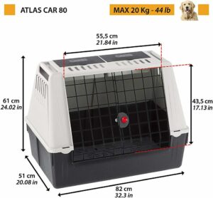 Ferplast Trasportino per cani da auto, tappeto igienico incluso  