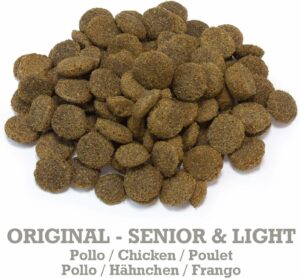 Crocchette per cani anziani ARQUIVET Original Senior & Light, ingredienti naturali, pollo e riso  