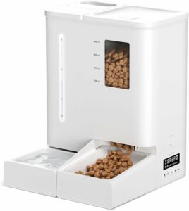 DUDUPET Distributore Automatico di Cibo e Acqua per Gatti 2 in 1: praticità e innovazione per il benessere del tuo gatto.