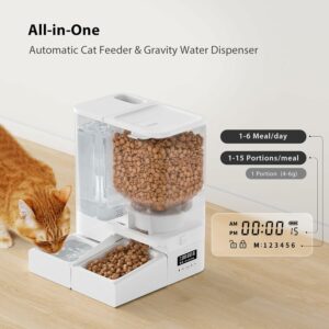 DUDUPET Distributore Automatico di Cibo e Acqua per Gatti 2 in 1: praticità e innovazione per il benessere del tuo gatto.