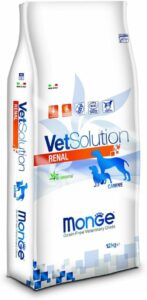 Immagine in evidenza del prodotto Monge Vetsolution Renal Cane Adulto 12kg con supporto per patologie renali.