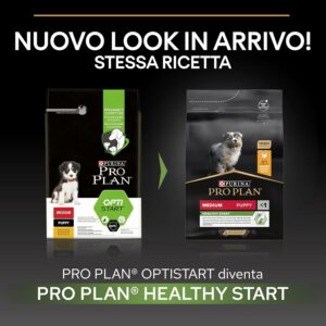 Cibo per cuccioli PURINA PRO PLAN Medium Puppy Optistart con formula Optistart per una crescita sana.