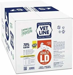 Vetline Dog Grain Free Adult LD Anatra 12 kg, crocchette per cani adulti senza cereali, ricca di anatra