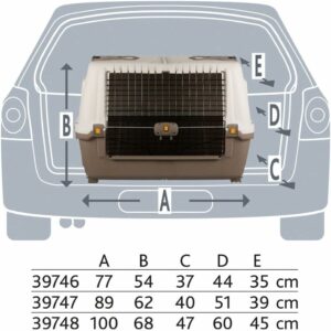 Mps Skudo Car 100, trasportino per cani, omologato auto, in primo piano