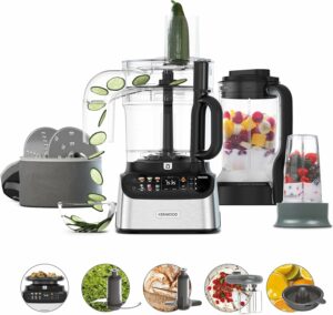 Kenwood MultiPro OneTouch FDM73.850SS, robot da cucina multifunzione con 13 accessori e bilancia integrata  