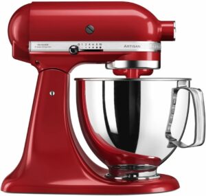 KitchenAid Planetaria Artisan, robot da cucina rosso impero con accessori  