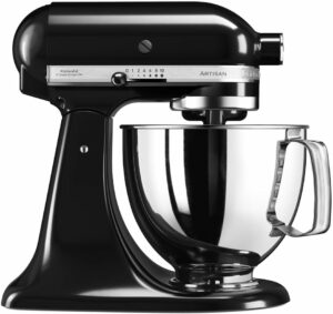 KitchenAid 5KSM125 Robot da cucina nero con capacità di 4.8L e motore potente, ideale per ogni esigenza in cucina