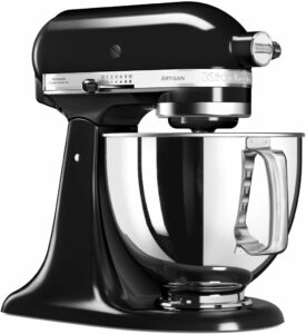 KitchenAid 5KSM125 Robot da cucina nero con capacità di 4.8L e motore potente, ideale per ogni esigenza in cucina