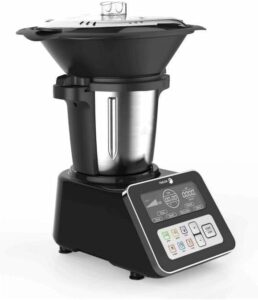 Robot multifunzione Fagor FG1500 Grand Chef Plus con vassoio vapore e accessori in nero elegante