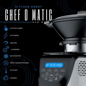 Robot da cucina multifunzionale Chef O Matic 1000w, 3L, LED