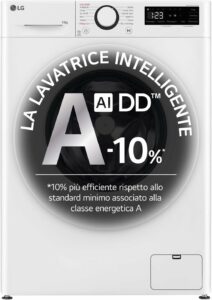 Lavatrice LG AI DD F4R3010NSWW con AIWash, vapore e codici sconto  