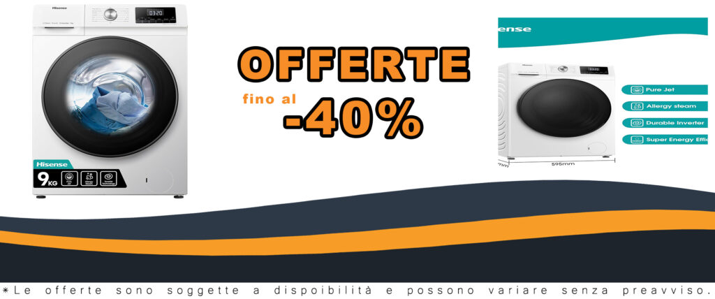 Hisense WFQA9014EVJM Lavatrice in bianco con funzione vapore