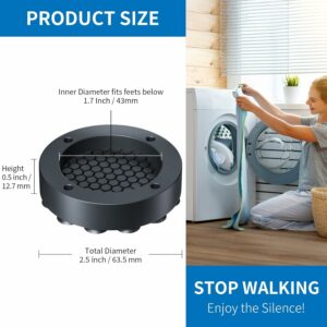 Ezprotekt Lot de 4 Amortisseurs Anti-Vibrations per Lavatrice e Asciugatrice