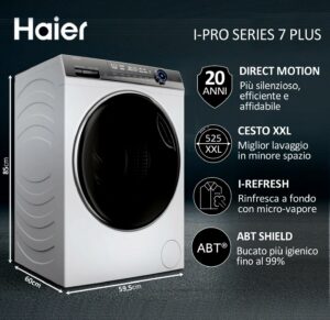 Haier I-Pro Serie 7 Plus HW110-B14IGIEUIT lavatrice a carica frontale in bianco