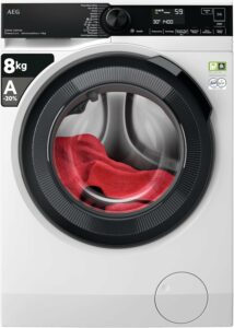 Lavatrice AEG Serie 8000 LR8H84BBY a carica frontale in bianco