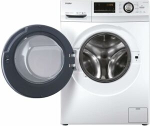 Haier HW70-B12636N lavatrice slim 7 Kg, design compatto e alta efficienza energetica.