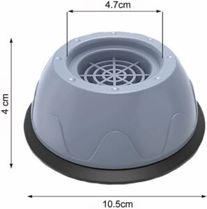 Piedini antivibrazione in gomma per lavatrici e asciugatrici, antiscivolo e facili da installare.