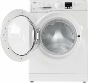 Lavatrice slim Hotpoint ARISTON RSSF 624 W IT N con capacità di 6kg, classe energetica C e dimensioni compatte.  