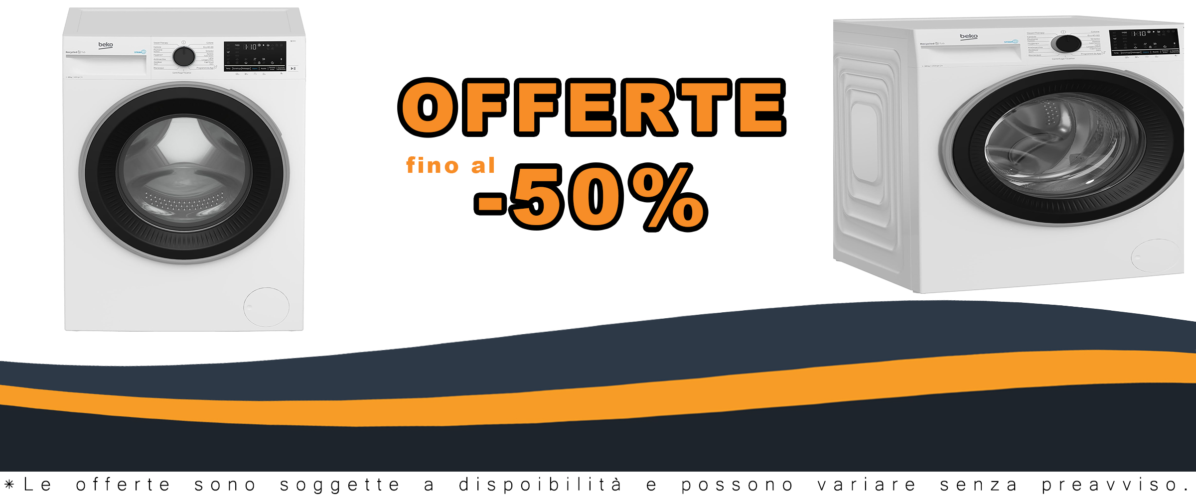 Lavatrice 10 kg 1400 Giri Classe A con Inverter Vapore, design compatto ed efficiente  