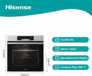 Forno Hisense BI62216AX, multifunzione ventilato con cavità XXL  