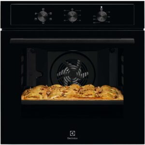 Forno multifunzione da incasso Electrolux EOH2H004K nero con classe energetica A e capacità di 68 litri.  