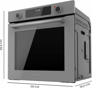 Cecotec Forno multifunzione integrabile, 7 funzioni, capacità 72L, tecnologia a vapore, classe energetica A  