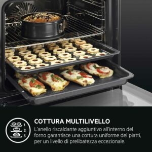 Forno da incasso AEG Serie 6000 con SurroundCook e acciaio inox