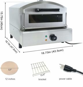 Forno elettrico in acciaio inox con piani singoli o doppi per ristoranti e uso domestico