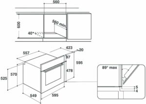 Forno Indesit IFW 4534 H WH, bianco, classe A, 71 litri