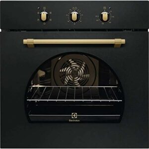 Forno multifunzione Electrolux nero ghisa con manopole in bronzo  