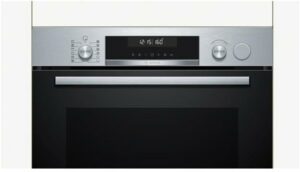 Forno Bosch HRG5180S0 Serie 6 da incasso con funzione Colpo di vapore, EcoClean Direct e cottura a 3 livelli per risultati ottimali.