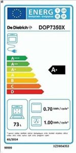 Forno elettrico De Dietrich DOP7350X, design nero e acciaio inox, 73 litri, classe energetica A+  