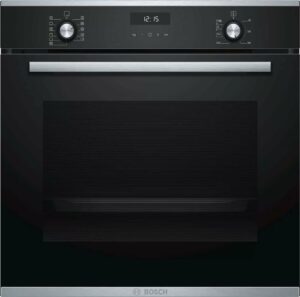 Bosch - Forno ad incasso HBA257BS0 in vetro nero con acciaio inox, design moderno e funzionale  