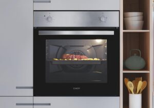 Forno Statico Candy Idea FIDCP X200 con ventilazione radiale, capacità 70L, e sistema di pulizia Aquactiva